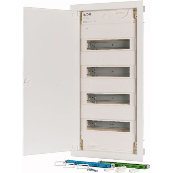 Hollow wall compact distribution board, 4-rows, super-slim sheet steel door image 9