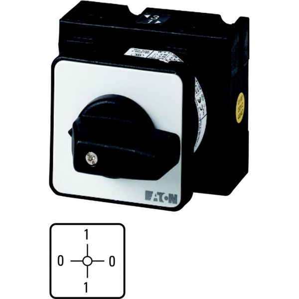 ON-OFF switches, T3, 32 A, flush mounting, 2 contact unit(s), Contacts: 4, 90 °, maintained, With 0 (Off) position, 0-1-0-1, Design number 15042 image 1