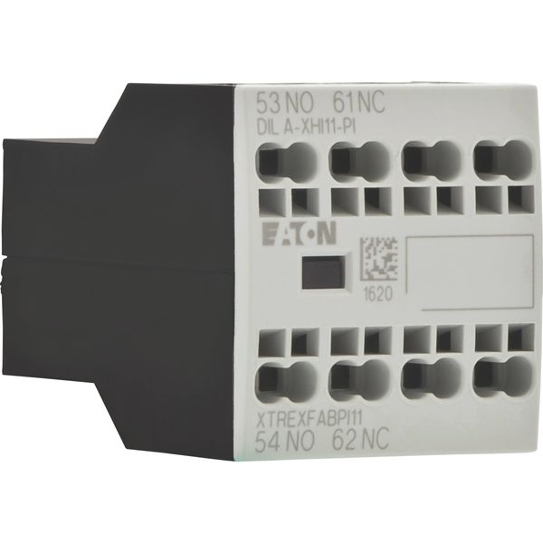 Auxiliary contact module, 2 pole, Ith= 16 A, 1 N/O, 1 NC, Front fixing, Push in terminals, DILA, DILM7 - DILM38 image 10