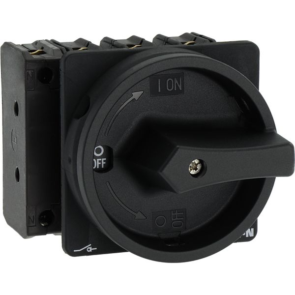 Main switch, P3, 63 A, flush mounting, 3 pole + N, STOP function, With black rotary handle and locking ring, Lockable in the 0 (Off) position image 21