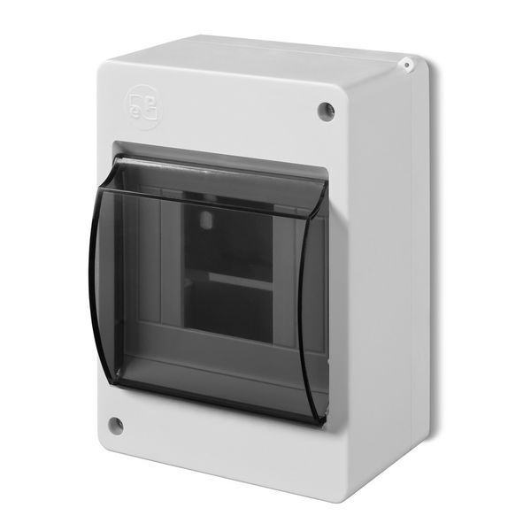 MINI S-4 CASING SURFACE MOUNTED PE+N WITH SMOKED DOOR image 1