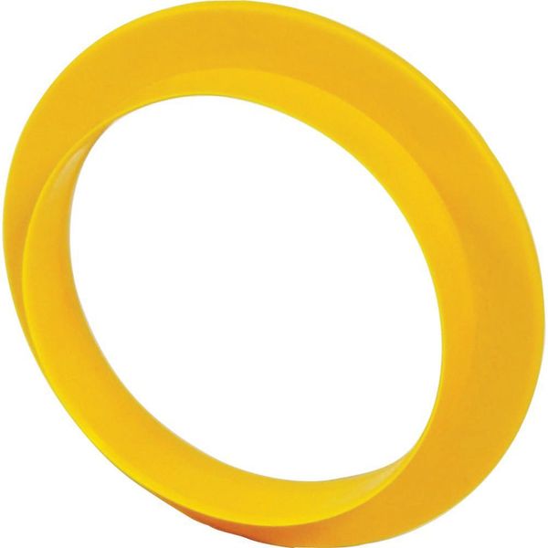 Controlled stop/Emergency switching off label, D = 40mm, with integrated yellow collar image 3