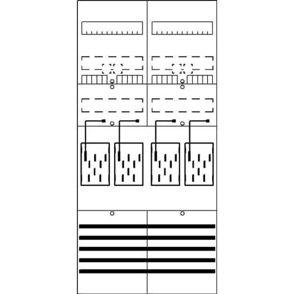 BF27L4 Meter panel, Field width: 2, Rows: 0, 1050 mm x 500 mm x 160 mm, IP2XC image 29