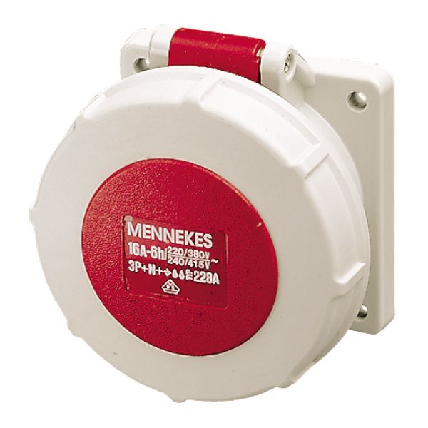 Mennekes Panel mounted recept., 16A3p9h400V, IP67 1709 image 1