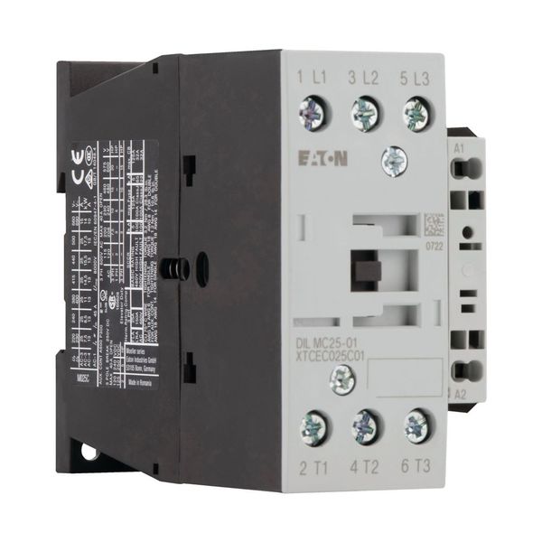 Contactor, 3 pole, 380 V 400 V 11 kW, 1 NC, 230 V 50/60 Hz, AC operation, Spring-loaded terminals image 16