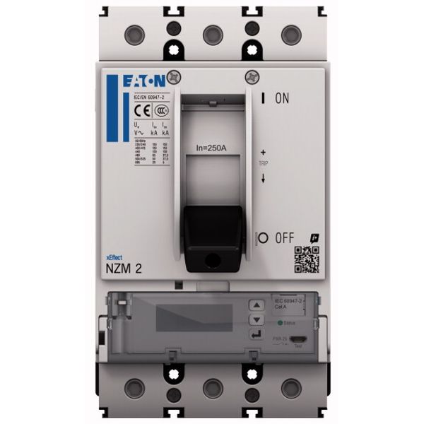 NZM2 PXR25 circuit breaker - integrated energy measurement class 1, 250A, 4p, variable, Screw terminal image 4