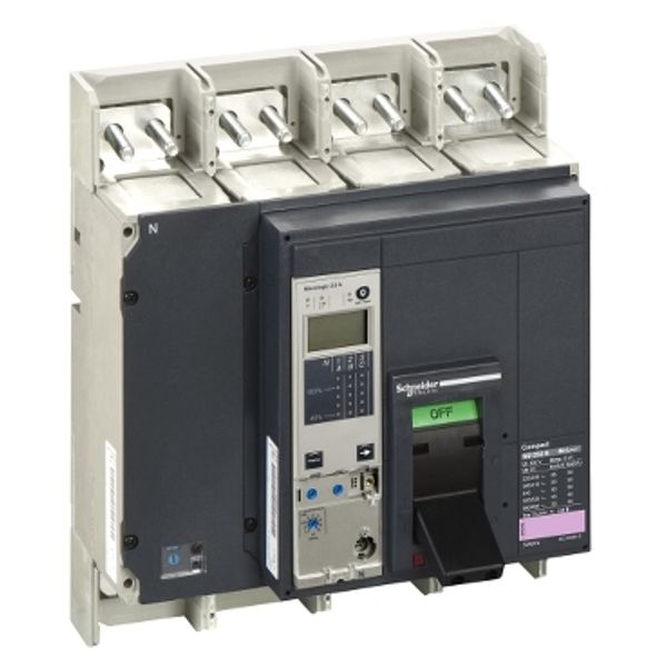 circuit breaker ComPact NS1250N, 50 kA at 415 VAC, Micrologic 2.0 A trip unit, 1250 A, fixed,4 poles 4d image 2