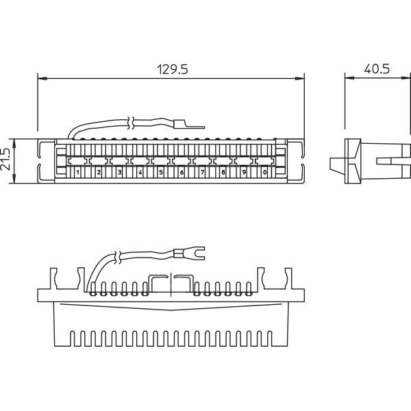 LSA-E-LEI Earthing strip 34-pole for LSA Plus 34-polig image 2