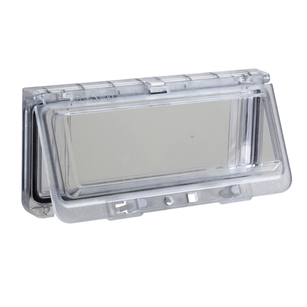 Plastic window with hinged transparent cover, L78xW165xD25mm. image 4