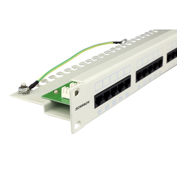 Patchpanel 25xRJ45 unshielded, ISDN, 19", 1U, RAL7035 image 5