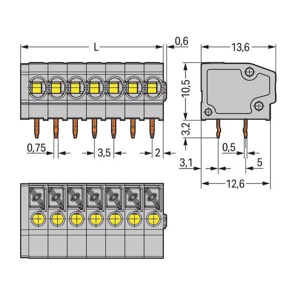 805-109 PCB terminal block; push-button; 1.5 mm² image 3