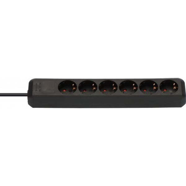 Eco-Line extension socket 6-way black 1,5m H05VV-F 3G1,5 image 1