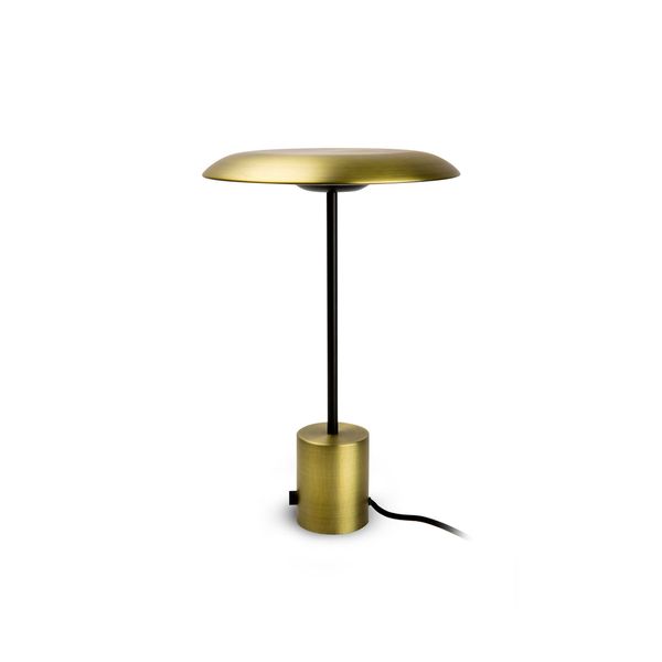 HOSHI LED SATIN GOLD AND BLACK TABLE LAMP image 1