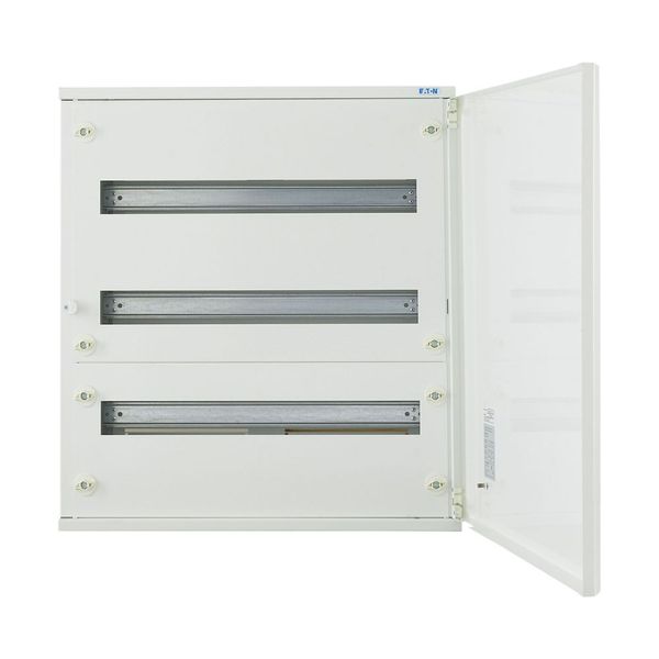 Complete surface-mounted flat distribution board, white, 24 SU per row, 3 rows, type C image 12