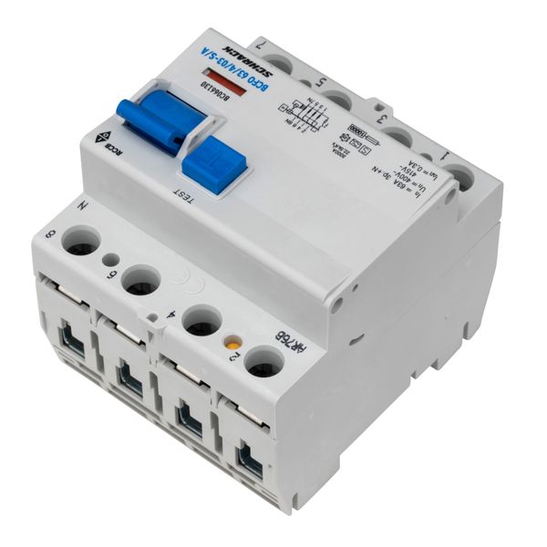 Residual current circuit breaker 63A, 4-p, 300mA, type S, A image 4