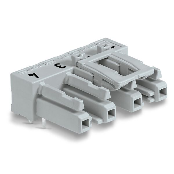 Socket for PCBs angled 4-pole gray image 1