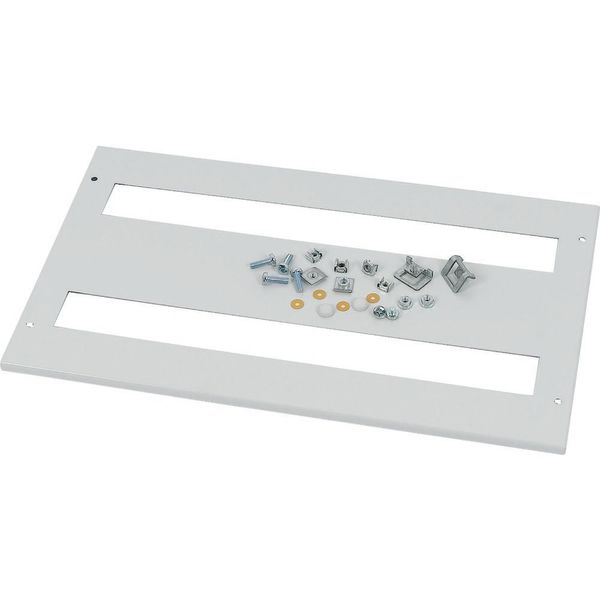 Front cover, +mounting kit, for FAZ, vertical, HxW=200x1000mm, grey image 2