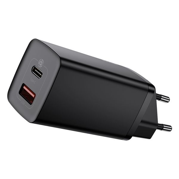 Wall Quick Charger GaN2 Lite 65W USB + USB-C QC4+ PD3.0 SCP FCP AFC, Black image 1
