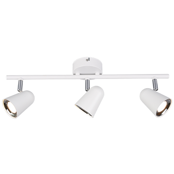 Toulouse LED spotlight 3-pc matt white image 1