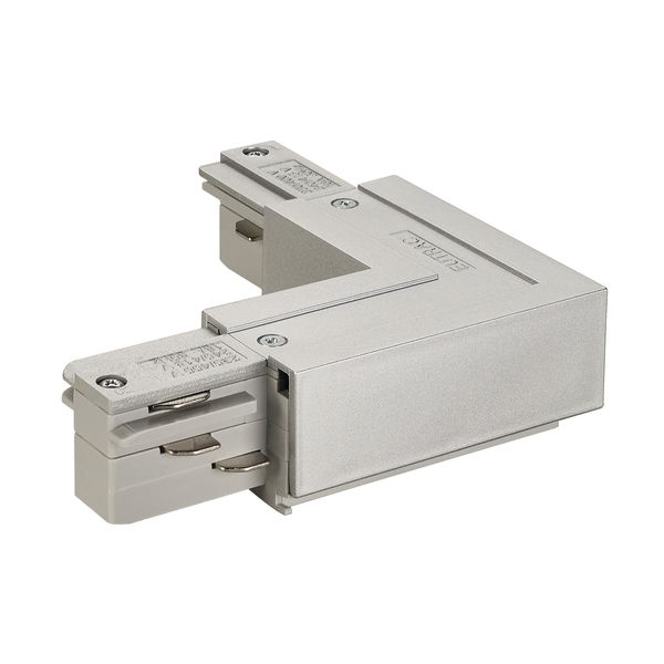 EUTRAC L-coupler, outer protection conductor, silvergrey image 1