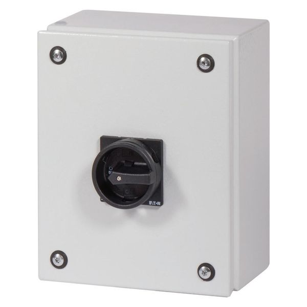 Main switch, T3, 32 A, surface mounting, 4 contact unit(s), 6 pole, 1 N/O, 1 N/C, STOP function, With black rotary handle and locking ring, Lockable i image 6