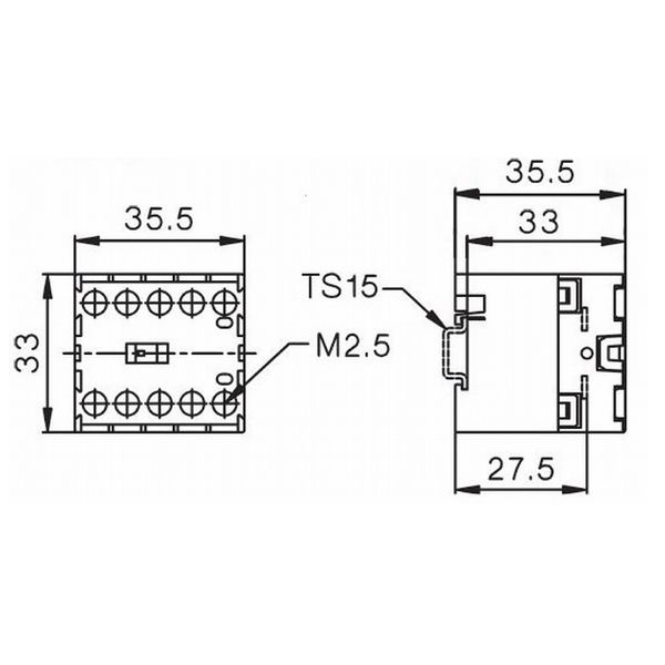 Micro Auxiliary Contactor 4NO, 3A, 24VDC image 2