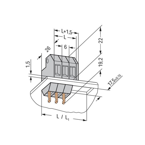 Ground conductor feedthrough terminal block Conductor/solder/crimp qui image 4