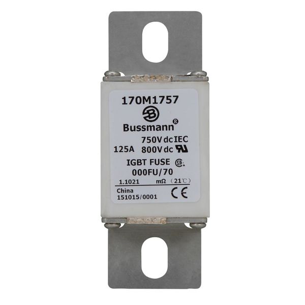 Fuse-link, high speed, 125 A, DC 750 V, size 000, 24 x 36 x 96 mm, aR, IEC, UL image 13