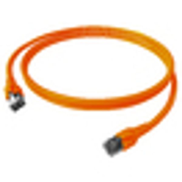 Patchcord RJ45 shielded Cat.6a 10GB, LS0H, orange,   0.5m image 4