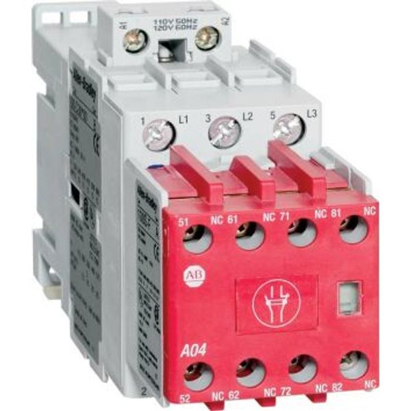 Contactor, Safety, 23A, 24VDC, Coil, Bifurcated Contacts, 4NO, 4NC image 1