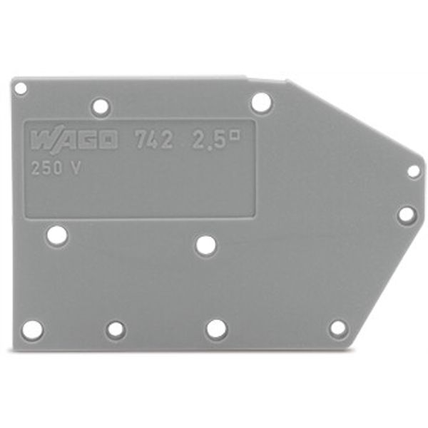 End plate snap-fit type 1.5 mm thick blue image 3