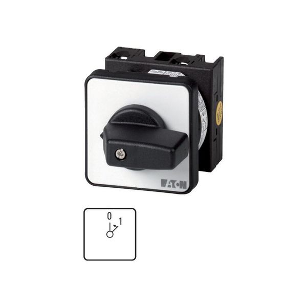 On switches, T0, 20 A, flush mounting, 1 contact unit(s), Contacts: 2, 45 °, momentary, With 0 (Off) position, With spring-return to 0, 0 image 1