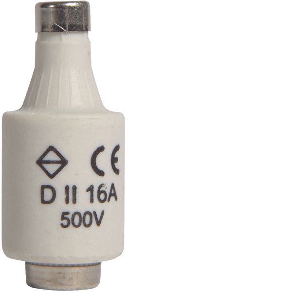 Fuse-link DII E27 16A 500V, tripping characteristic fast, with indicat image 1