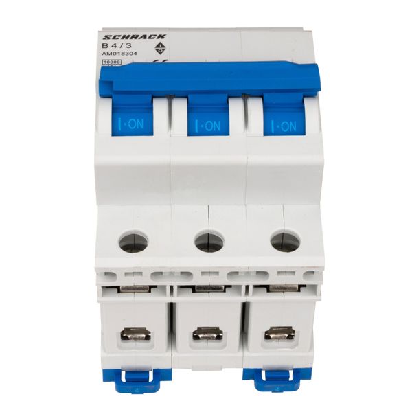 Miniature Circuit Breaker (MCB) AMPARO 10kA, B 4A, 3-pole image 1