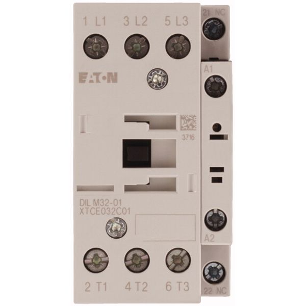 Contactor, 3 pole, 380 V 400 V 15 kW, 1 NC, 415 V 50 Hz, 480 V 60 Hz, AC operation, Screw terminals image 2