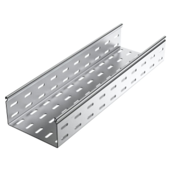 CABLE TRAY WITH TRANSVERSE RIBBING IN GALVANISED STEEL - BRN95 - WIDHT 215MM - FINISHING HDG image 1