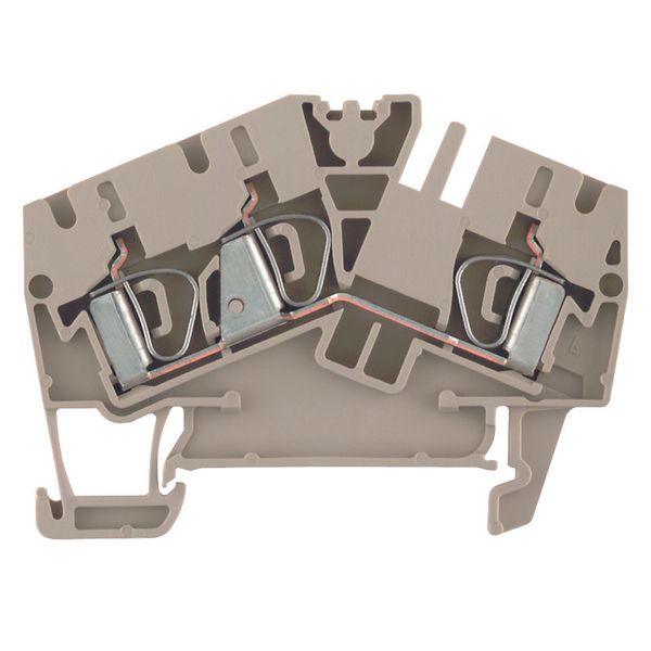 Feed-through terminal block, Tension-clamp connection, 4 mm², 800 V, 3 image 1