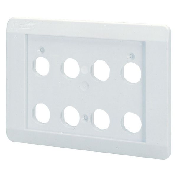 Flush mounting plate, gray, 8 mounting locations image 4