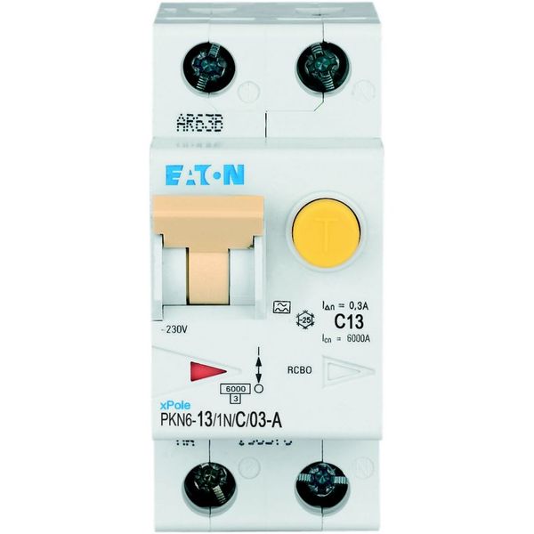 RCD/MCB combination, 13 A, 300 mA, MCB trip characteristic: C, 1p+N, RCD trip characteristic: A image 7