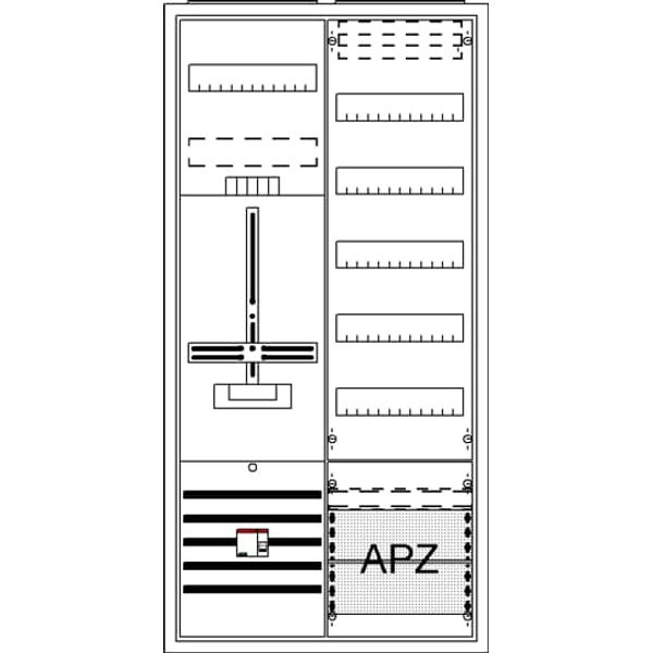DA27CBL Meter board, Field width: 2, Rows: 57, 1100 mm x 550 mm x 215 mm, Isolated (Class II), IP31 image 28