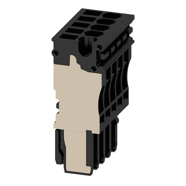 Plug (terminal), 2.5 mm², 24 A, Number of poles: 5, black image 1