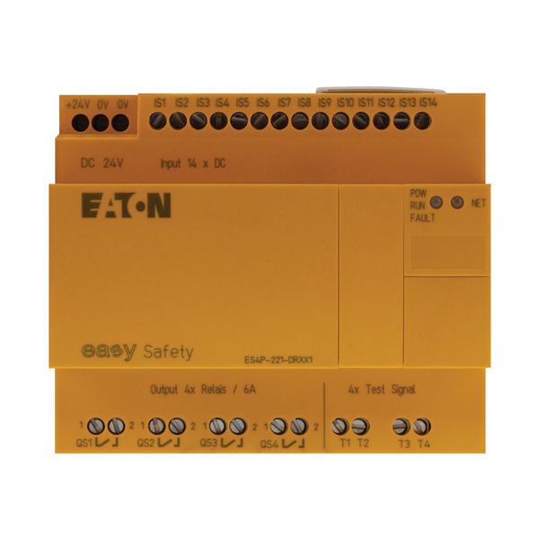 Safety relay, 24 V DC, 14DI, 4DO relays, easyNet image 12