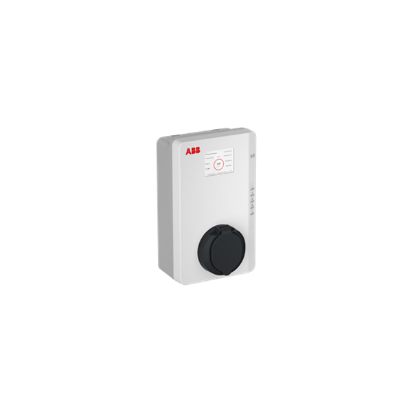 TAC-W22-S-RD-MC-0 Terra AC wallbox type 2, socket with shutter, 3-phase/32 A, MID certified, with RFID, display and 4G image 1