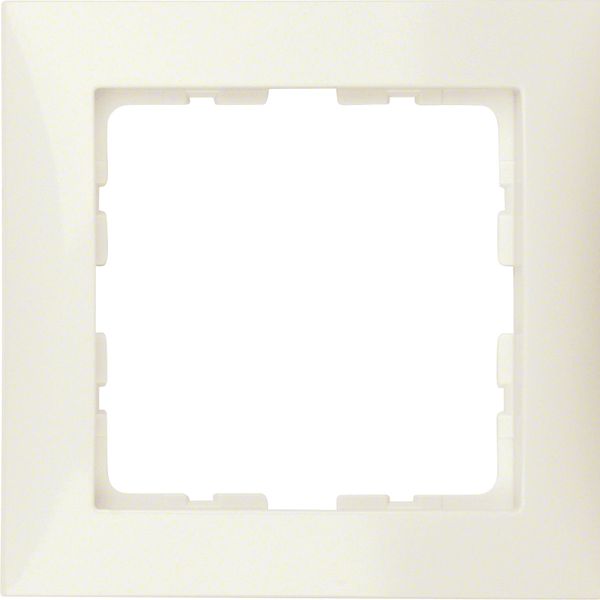 Frame 1gang, S.1, white glossy image 1