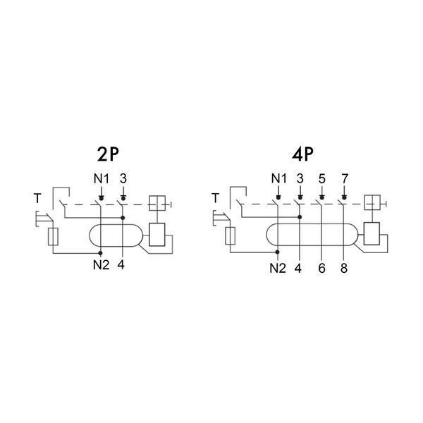 Residual Current Circuit Breaker 10kA, 40A, 4-pole, 30mA image 2