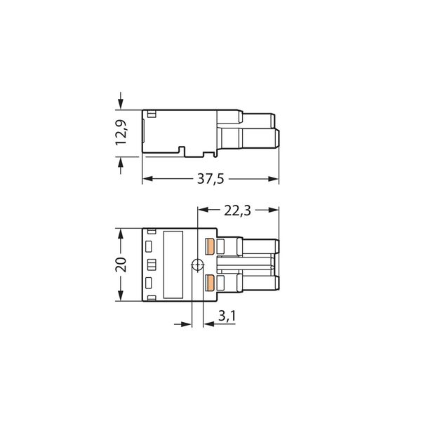 Socket 2-pole Cod. B pink image 4