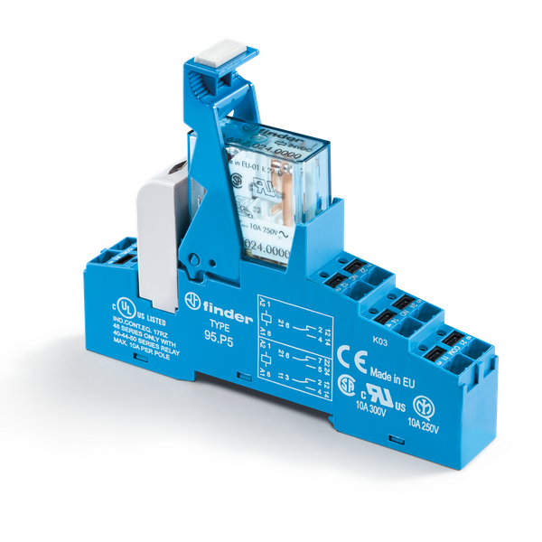 Rel. interface Mod. Push-IN 2CO 10A/24VDC SEN/Agni/LED/diode (48.P8.7.024.0050) image 2