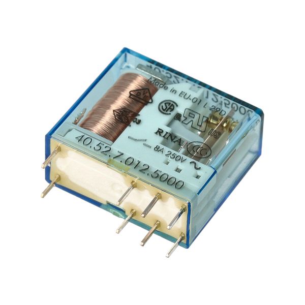 PCB/Plug-in Rel. 5mm.pinning 2CO 8A/12VDC/SEN/Agni+Au (40.52.7.012.5000) image 4