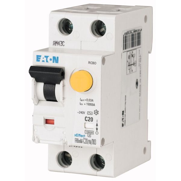 RCD/MCB combination, 40 A, 100 mA, MCB trip characteristic: B, 1p+N, RCD trip characteristic: A image 1