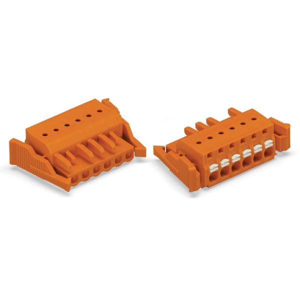 1-conductor female connector push-button Push-in CAGE CLAMP® orange image 3